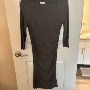 James Perse Charcoal Long Sleeve Dress